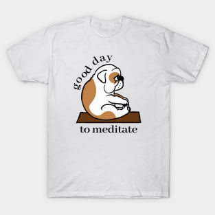 Cute Bulldog Yoga T-Shirt